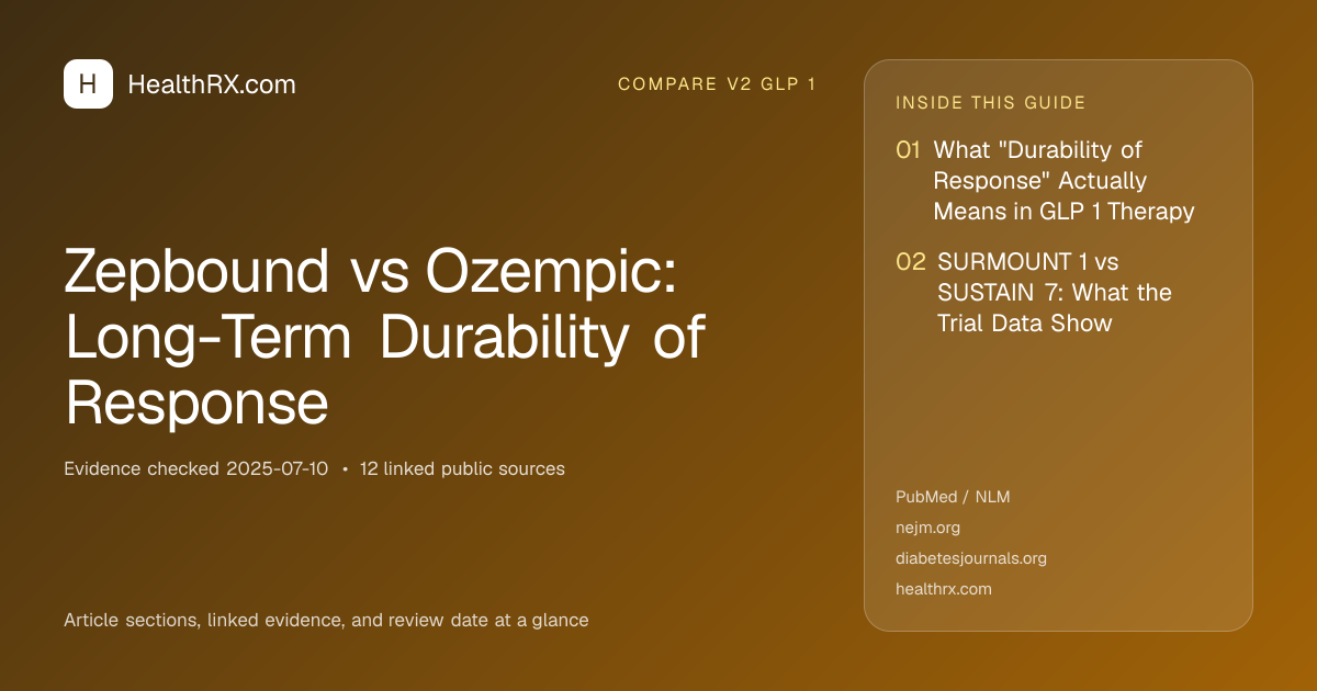 Evidence overview for Zepbound vs Ozempic: Long-Term Durability of Response