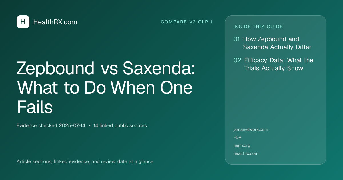 Evidence overview for Zepbound vs Saxenda: What to Do When One Fails