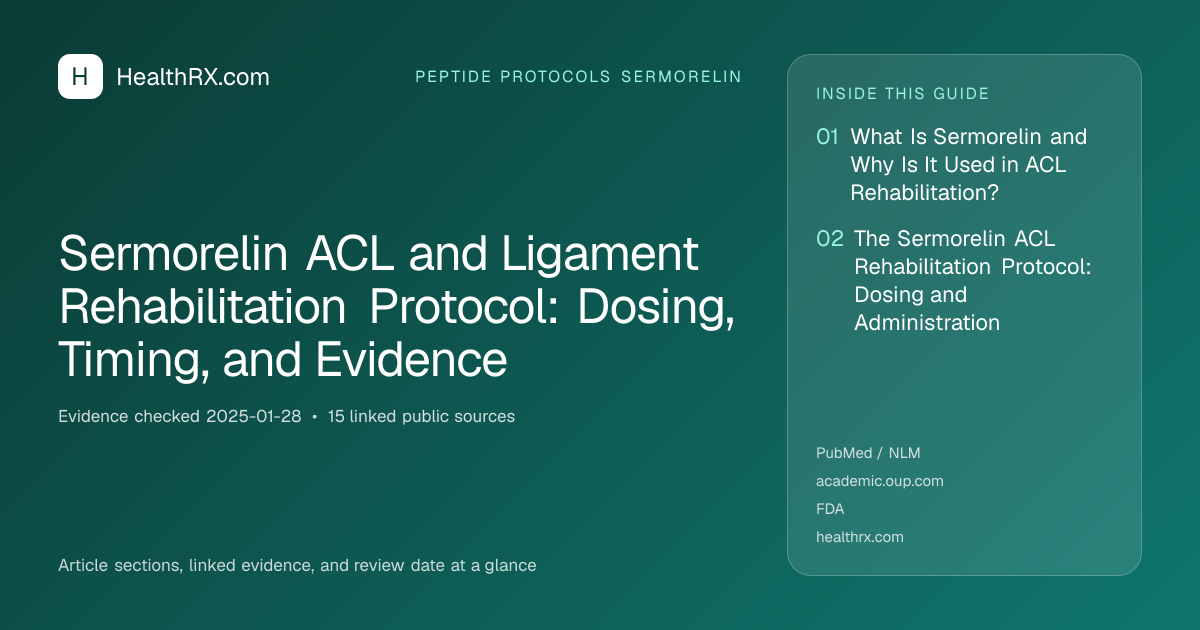 Evidence overview for Sermorelin ACL and Ligament Rehabilitation Protocol: Dosing, Timing, and Evidence