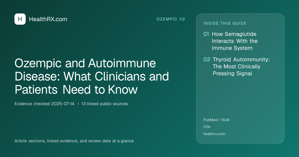 Evidence overview for ozempic v2: Ozempic and Autoimmune Disease: What Clinicians and Patients Need to Know