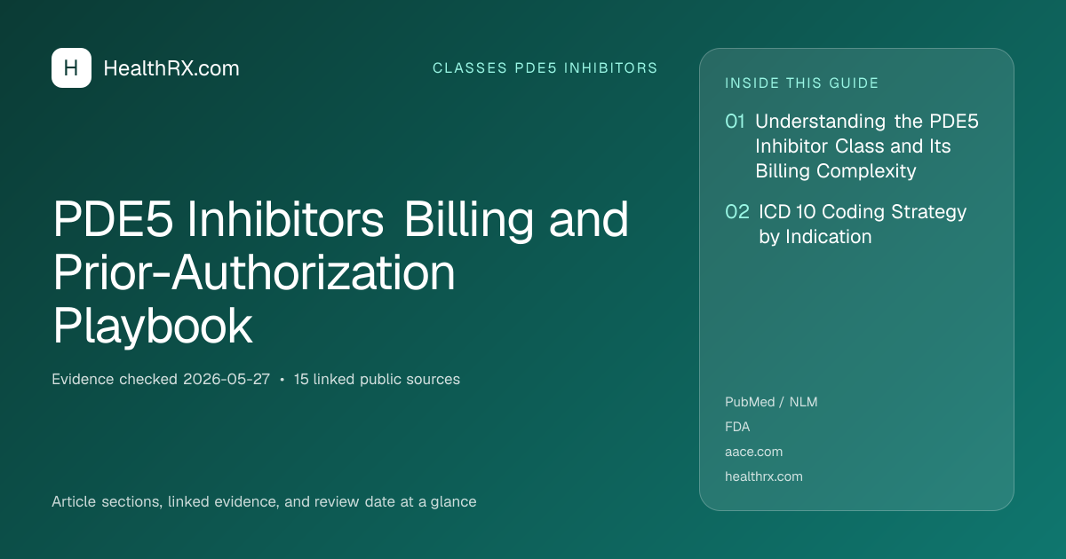 Evidence overview for PDE5 Inhibitors Billing and Prior-Authorization Playbook