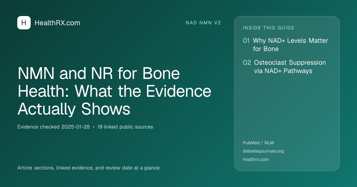 Evidence overview for nad nmn v2: NMN and NR for Bone Health: What the Evidence Actually Shows