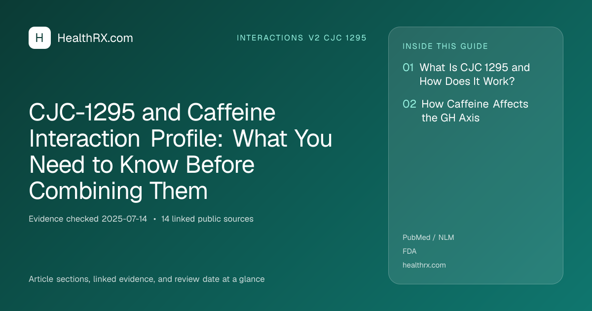 Evidence overview for CJC-1295 and Caffeine Interaction Profile: What You Need to Know Before Combining Them