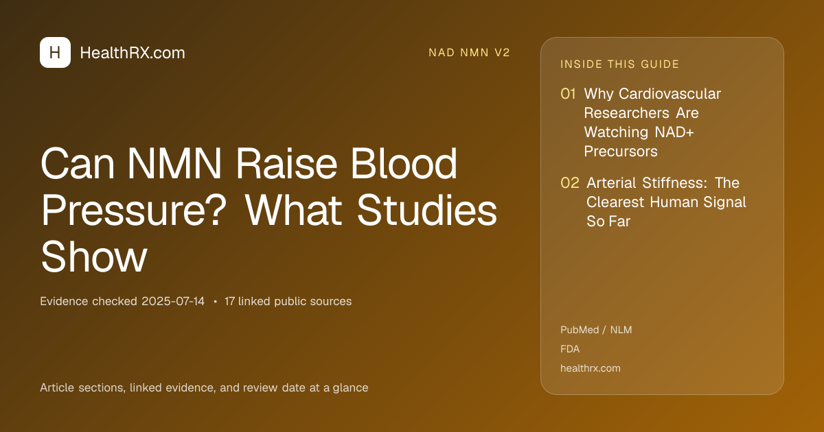 Evidence overview for nad nmn v2: Can NMN Raise Blood Pressure? What Studies Show