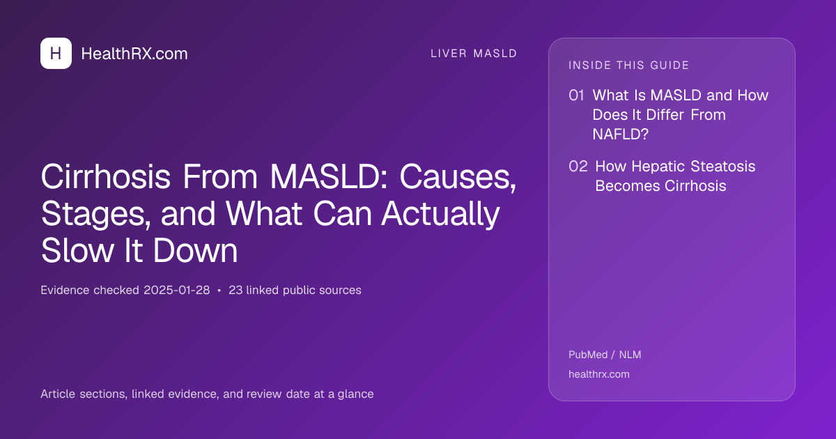Evidence overview for Cirrhosis From MASLD: Causes, Stages, and What Can Actually Slow It Down