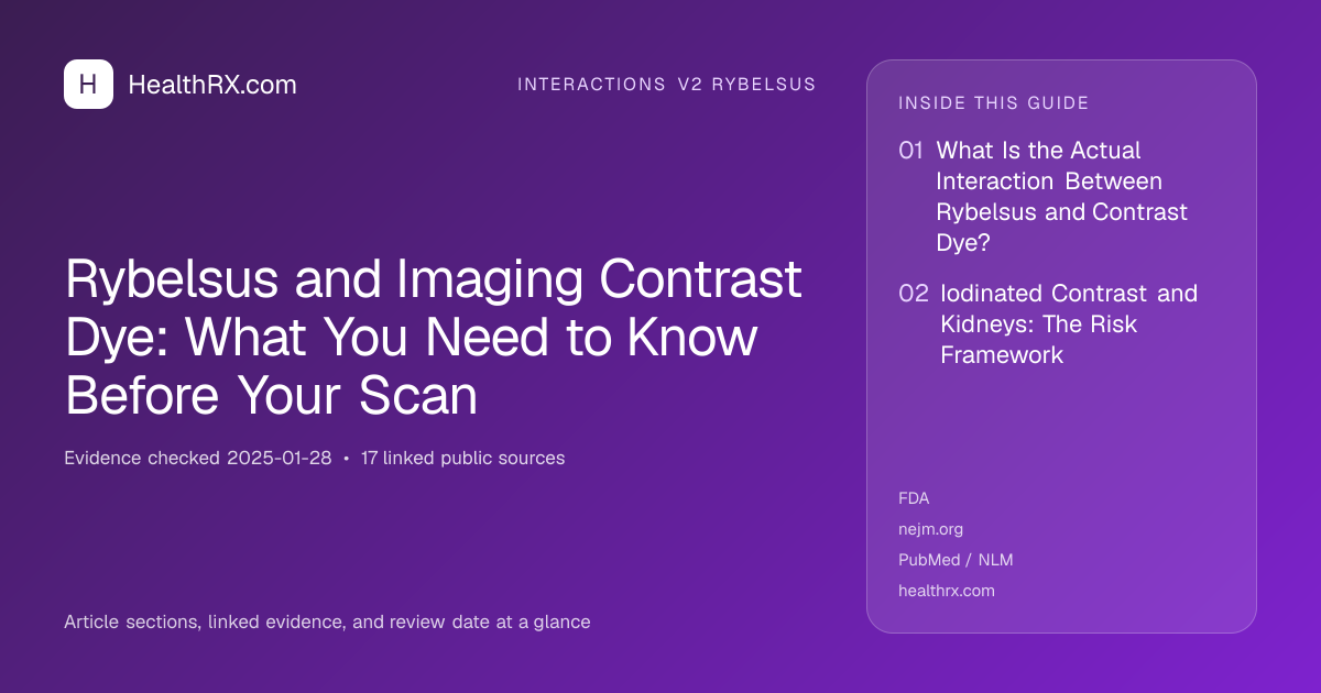 Evidence overview for Rybelsus and Imaging Contrast Dye: What You Need to Know Before Your Scan