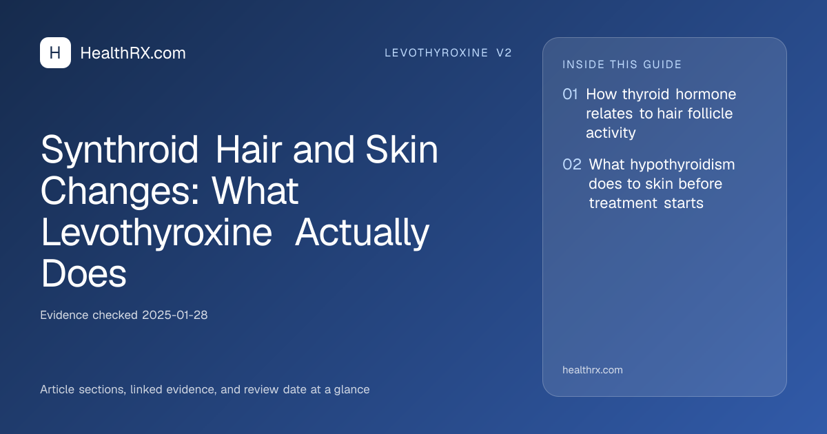 Evidence overview for levothyroxine v2: Synthroid Hair and Skin Changes: What Levothyroxine Actually Does