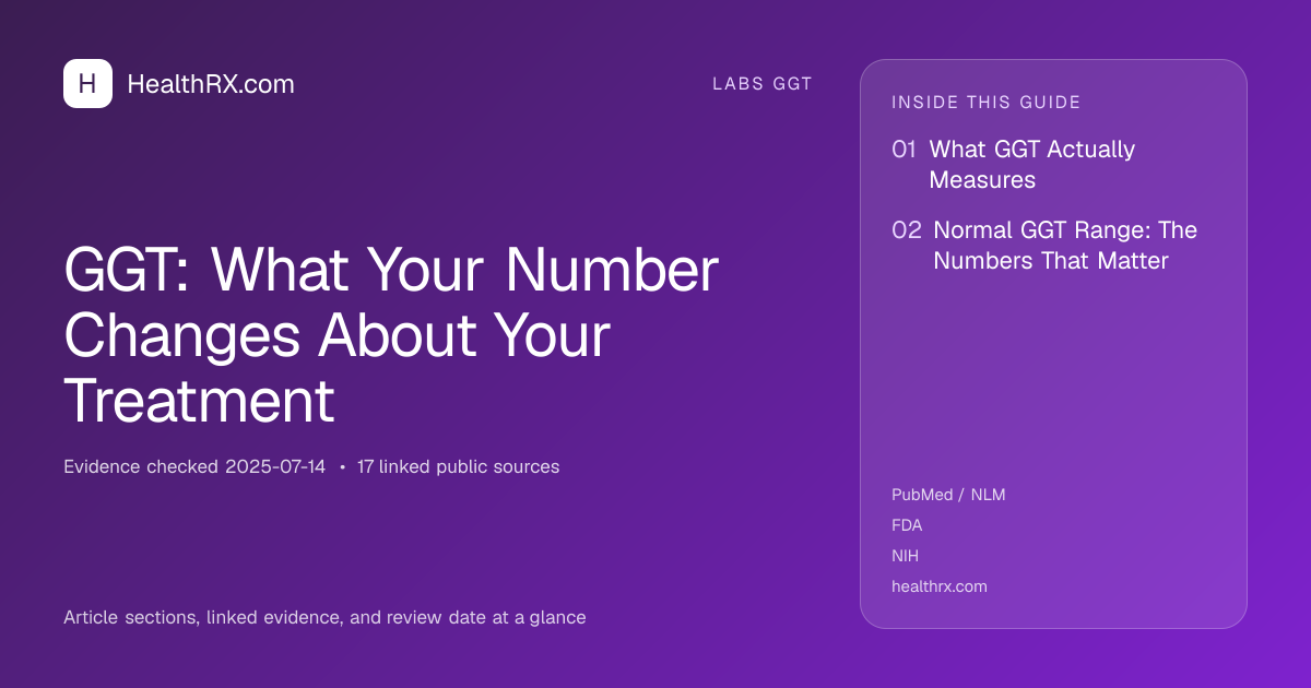 Evidence overview for GGT: What Your Number Changes About Your Treatment