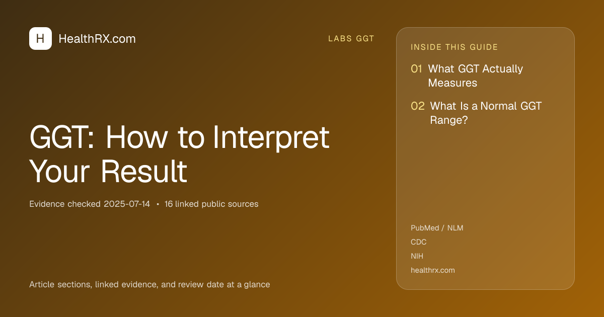 Evidence overview for GGT: How to Interpret Your Result