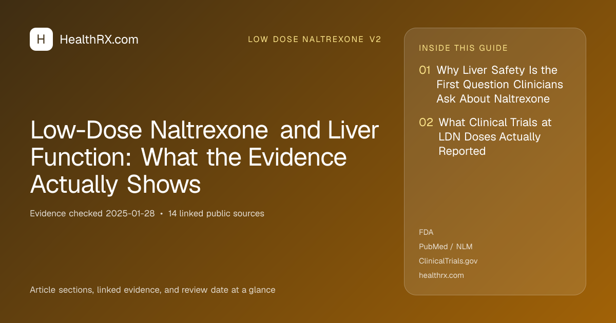 Evidence overview for Low-Dose Naltrexone and Liver Function: What the Evidence Actually Shows