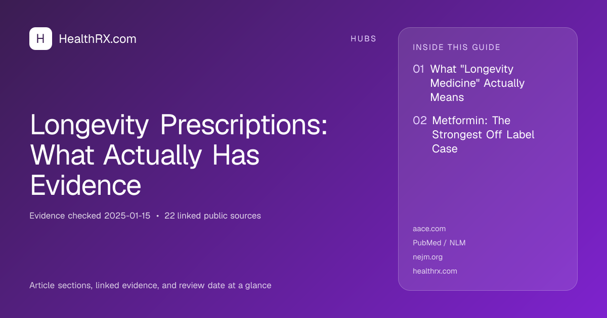 Evidence overview for Longevity Prescriptions: What Actually Has Evidence