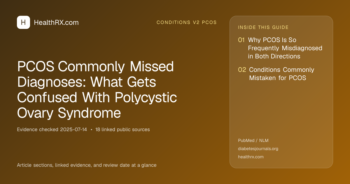 Evidence overview for conditions v2 pcos: PCOS Commonly Missed Diagnoses: What Gets Confused With Polycystic Ovary Syndrome