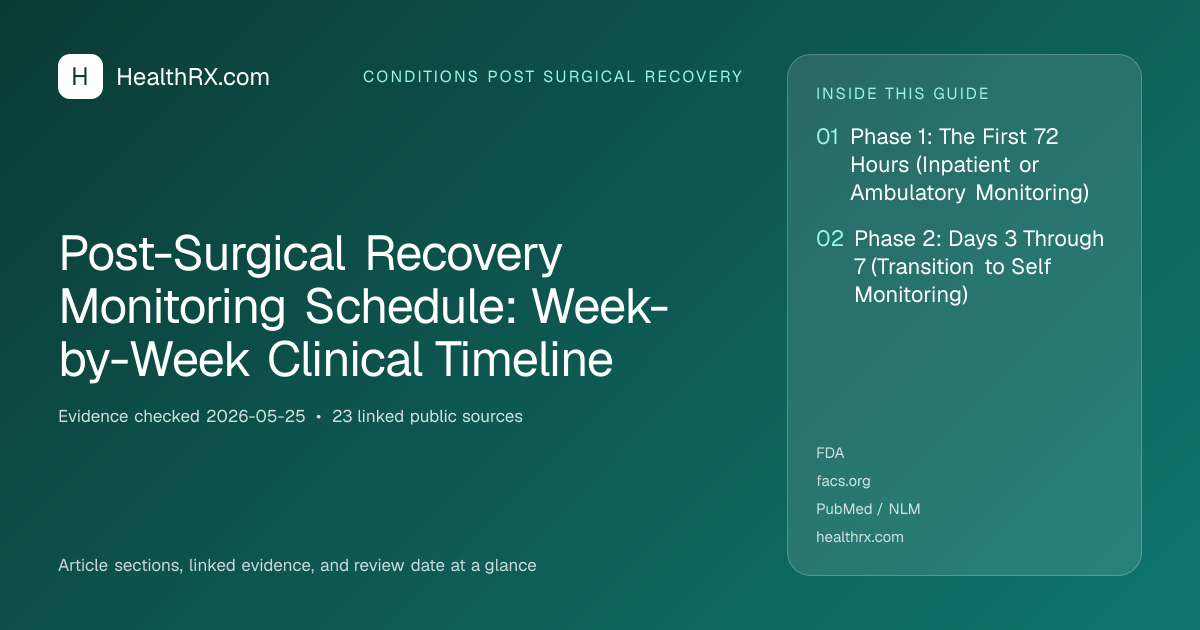 Evidence overview for Post-Surgical Recovery Monitoring Schedule: Week-by-Week Clinical Timeline