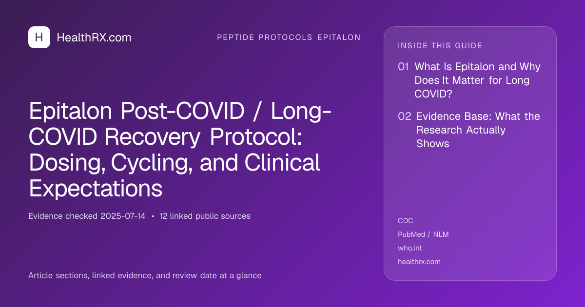 Evidence overview for Epitalon Post-COVID / Long-COVID Recovery Protocol: Dosing, Cycling, and Clinical Expectations