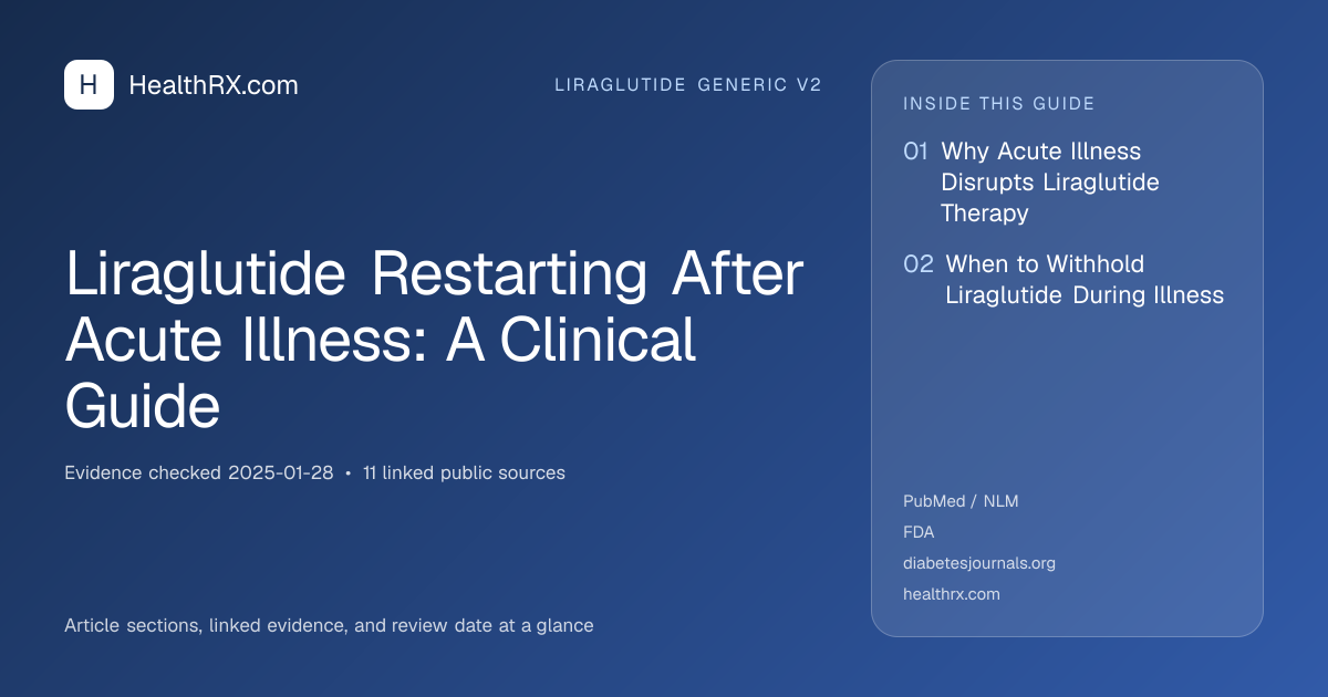 Evidence overview for Liraglutide Restarting After Acute Illness: A Clinical Guide