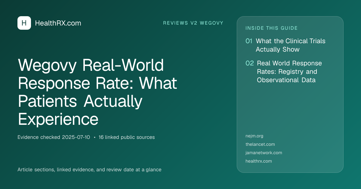 Evidence overview for Wegovy Real-World Response Rate: What Patients Actually Experience