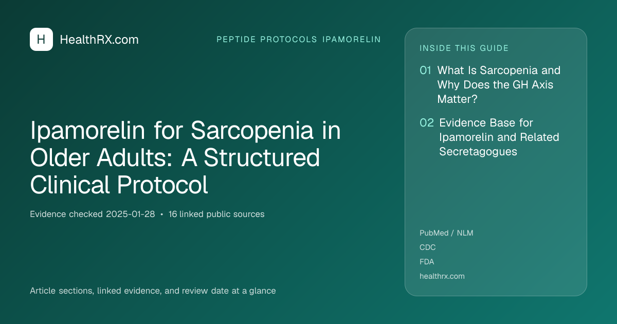 Evidence overview for Ipamorelin for Sarcopenia in Older Adults: A Structured Clinical Protocol
