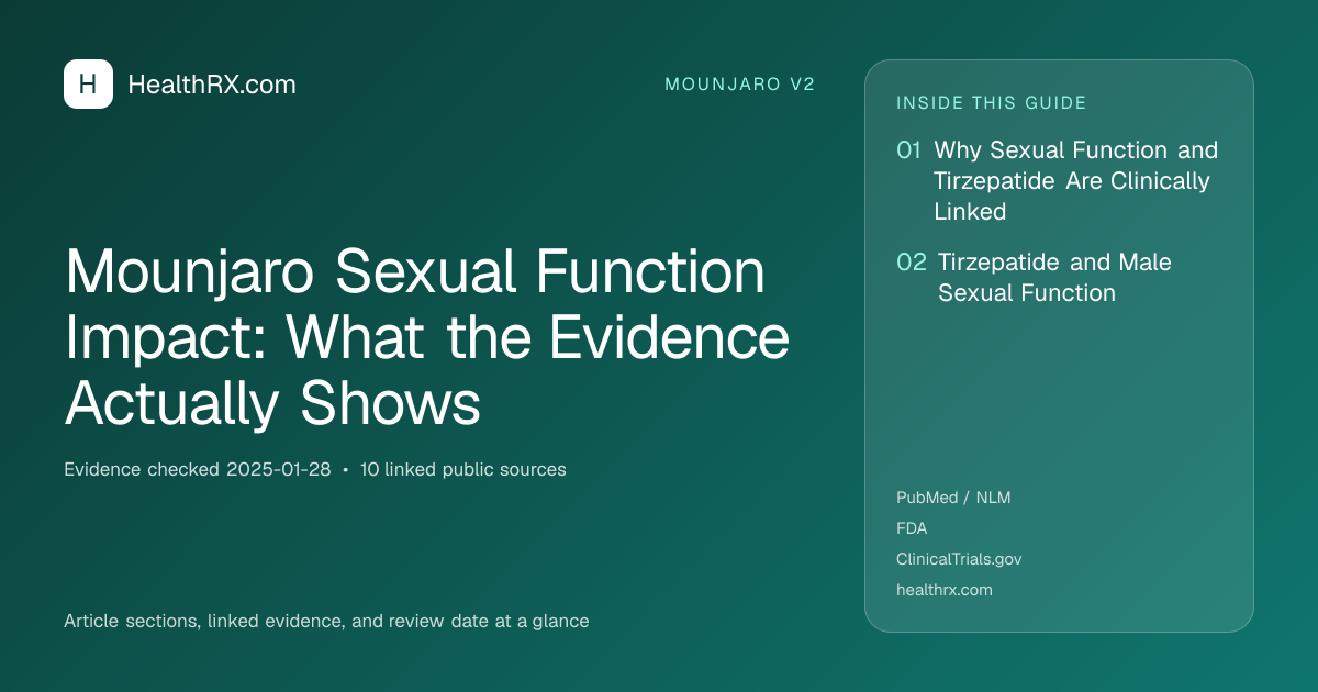 Evidence overview for Mounjaro Sexual Function Impact: What the Evidence Actually Shows