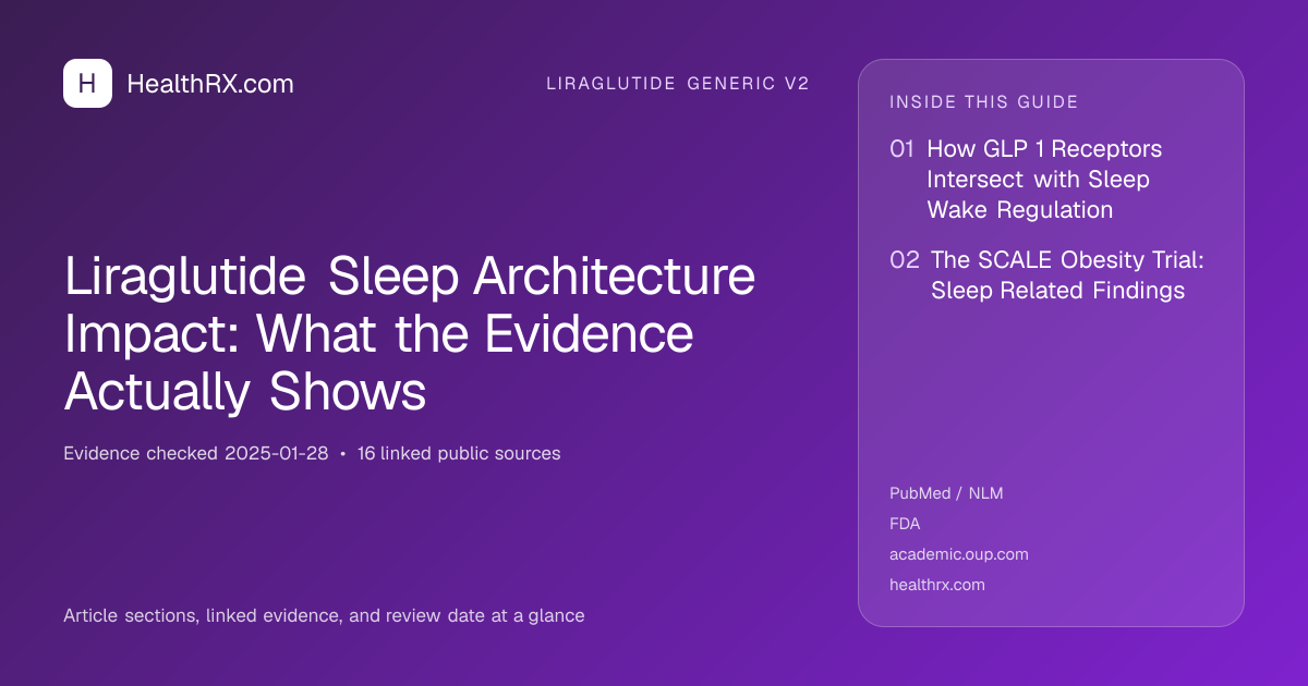 Evidence overview for Liraglutide Sleep Architecture Impact: What the Evidence Actually Shows