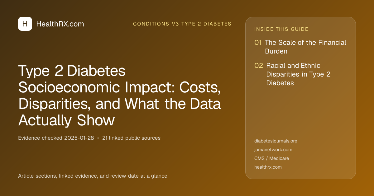 Evidence overview for Type 2 Diabetes Socioeconomic Impact: Costs, Disparities, and What the Data Actually Show