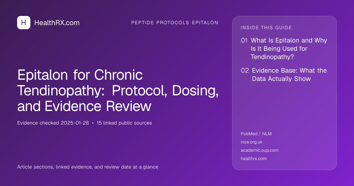Evidence overview for Epitalon for Chronic Tendinopathy: Protocol, Dosing, and Evidence Review
