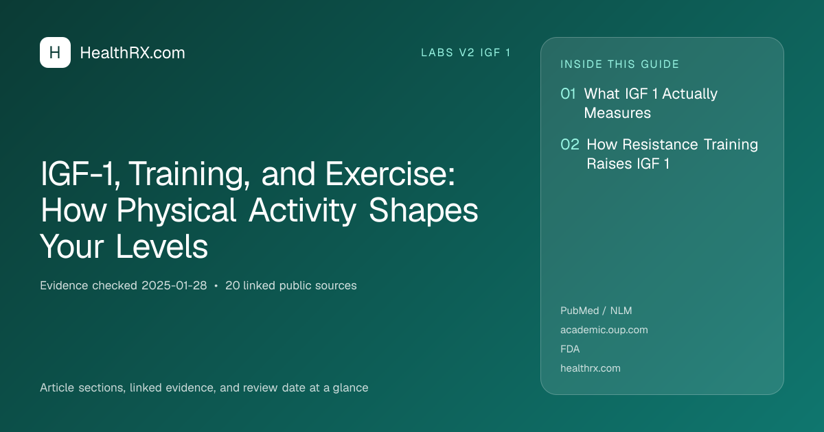 Evidence overview for IGF-1, Training, and Exercise: How Physical Activity Shapes Your Levels