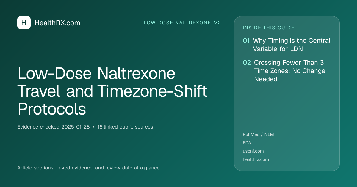 Evidence overview for low dose naltrexone v2: Low-Dose Naltrexone Travel and Timezone-Shift Protocols
