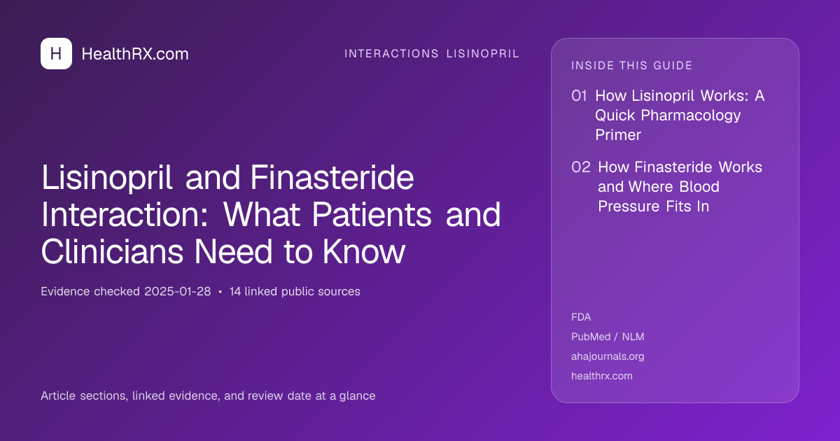 Evidence overview for interactions lisinopril: Lisinopril and Finasteride Interaction: What Patients and Clinicians Need to Know