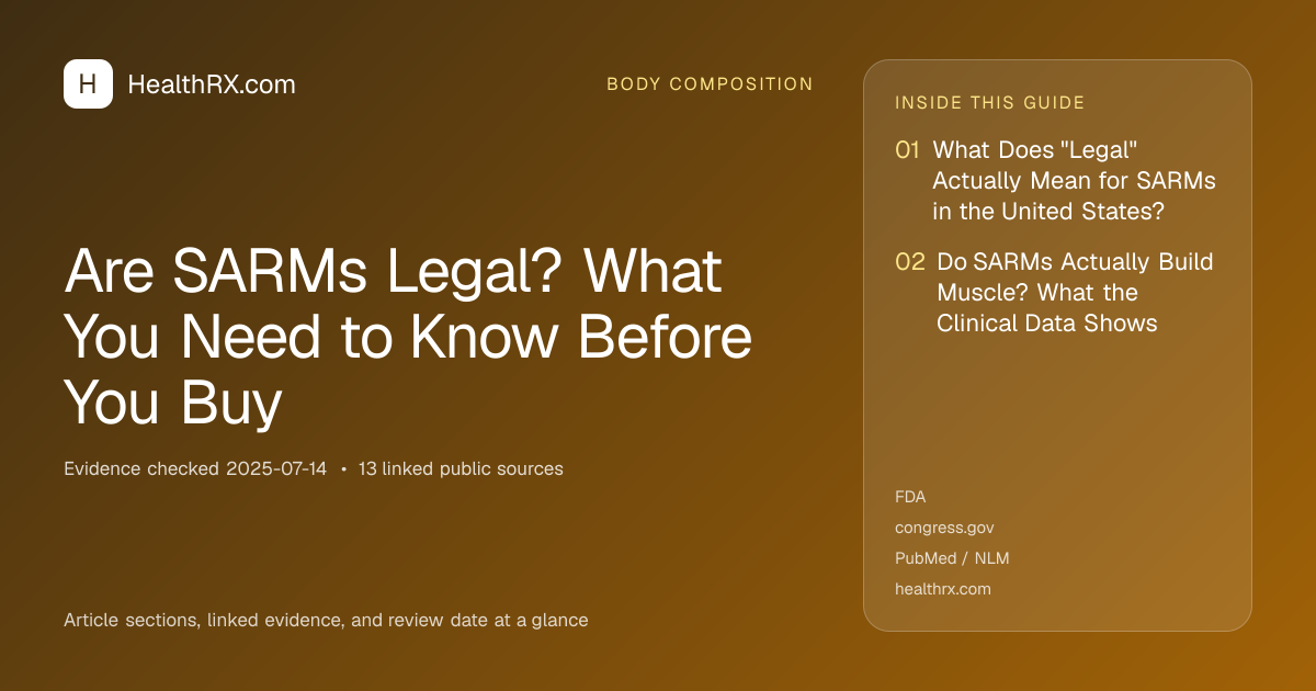 Evidence overview for body composition: Are SARMs Legal? What You Need to Know Before You Buy