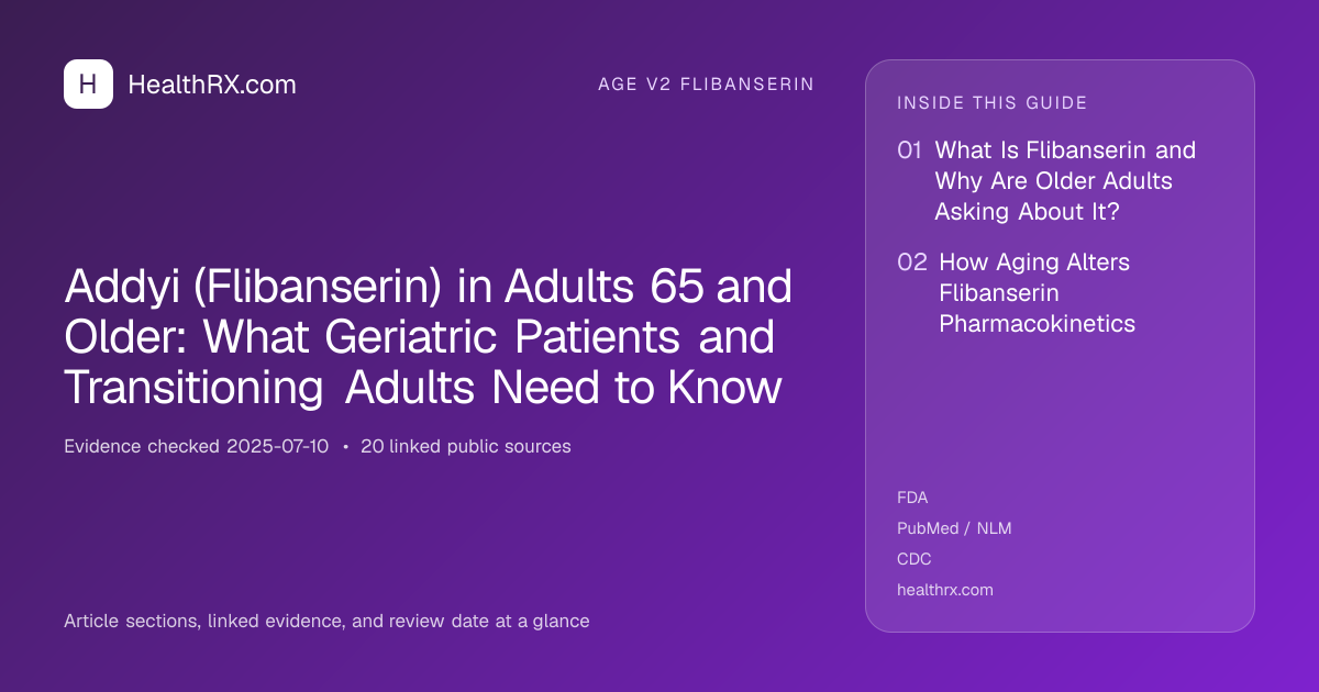 Evidence overview for Addyi (Flibanserin) in Adults 65 and Older: What Geriatric Patients and Transitioning Adults Need to Know