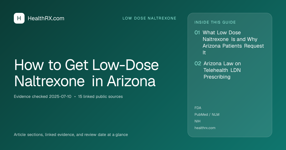 Evidence overview for How to Get Low-Dose Naltrexone in Arizona