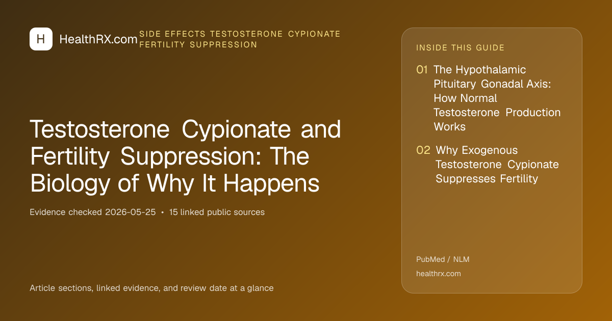 Evidence overview for Testosterone Cypionate and Fertility Suppression: The Biology of Why It Happens