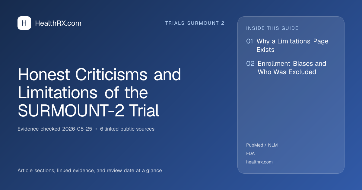 Evidence overview for Honest Criticisms and Limitations of the SURMOUNT-2 Trial