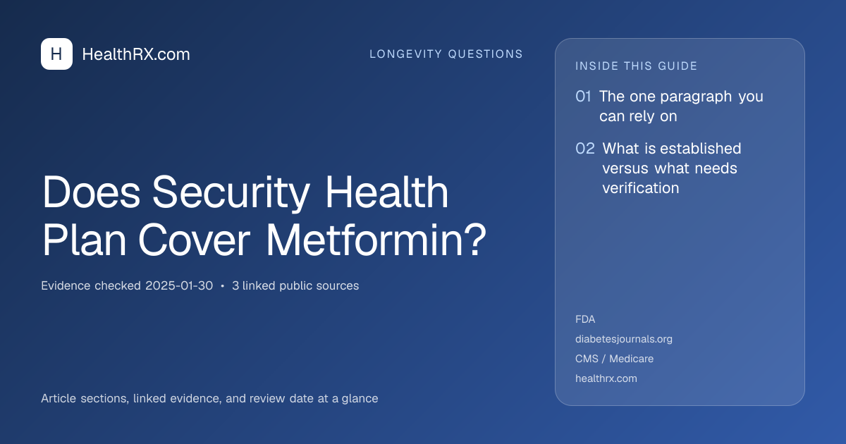 Evidence overview for Does Security Health Plan Cover Metformin?