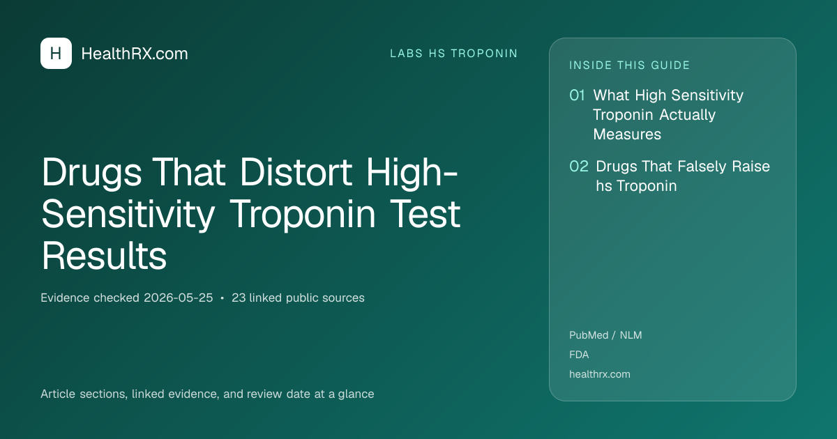 Evidence overview for Drugs That Distort High-Sensitivity Troponin Test Results