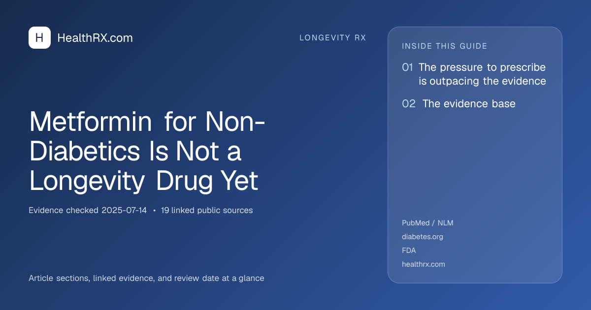 Evidence overview for Metformin for Non-Diabetics Is Not a Longevity Drug Yet