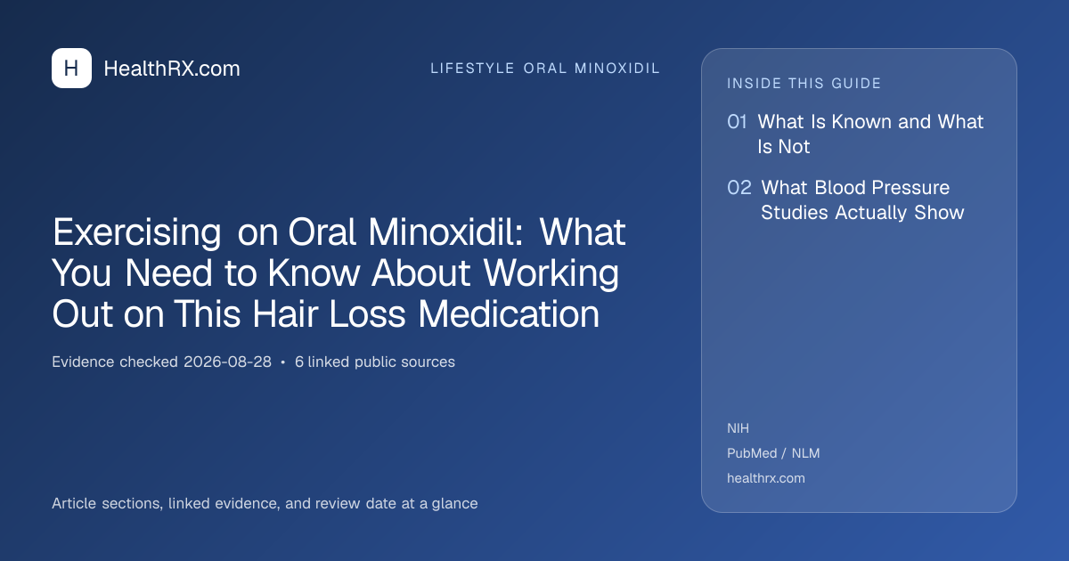 Evidence overview for lifestyle oral minoxidil: Exercising on Oral Minoxidil: What You Need to Know About Working Out on This Hair Loss Medication