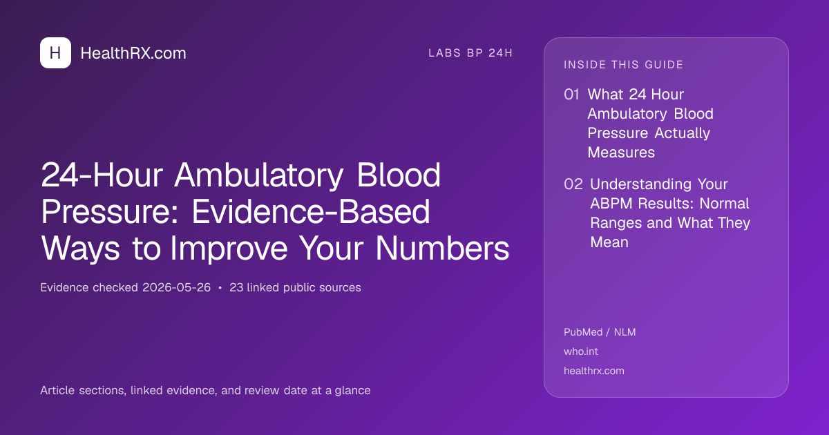 Evidence overview for 24-Hour Ambulatory Blood Pressure: Evidence-Based Ways to Improve Your Numbers