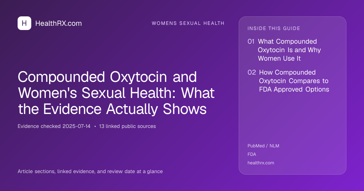 Evidence overview for Compounded Oxytocin and Women's Sexual Health: What the Evidence Actually Shows