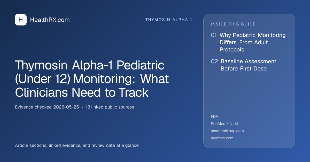 Evidence overview for Thymosin Alpha-1 Pediatric (Under 12) Monitoring: What Clinicians Need to Track