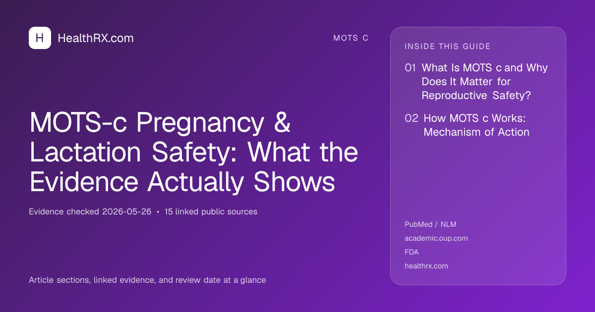 Evidence overview for MOTS-c Pregnancy & Lactation Safety: What the Evidence Actually Shows