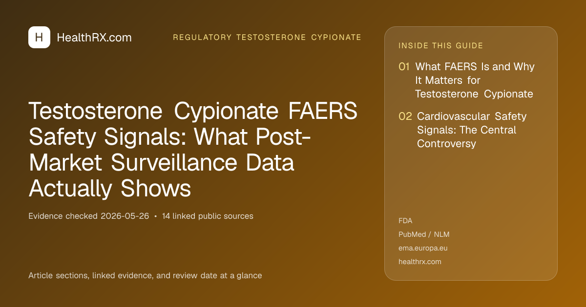 Evidence overview for Testosterone Cypionate FAERS Safety Signals: What Post-Market Surveillance Data Actually Shows