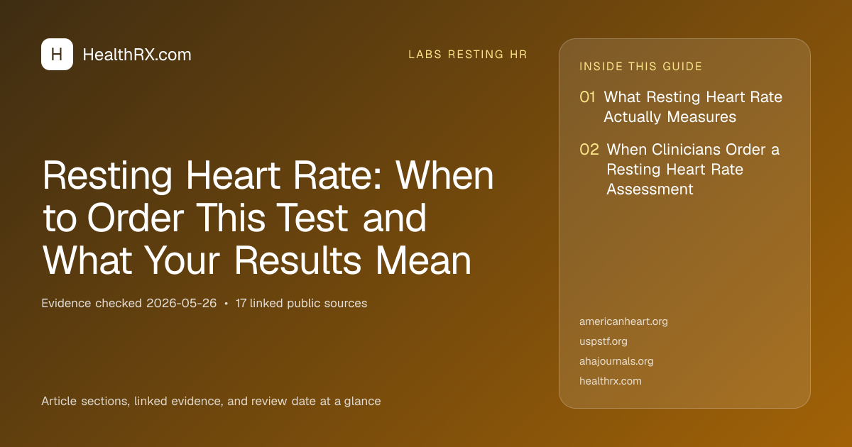 Evidence overview for Resting Heart Rate: When to Order This Test and What Your Results Mean