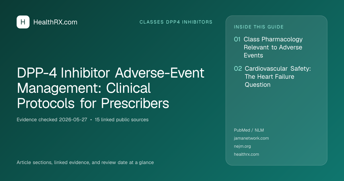 Evidence overview for DPP-4 Inhibitor Adverse-Event Management: Clinical Protocols for Prescribers