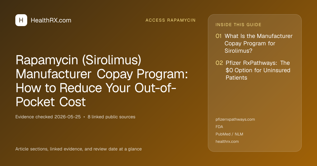 Evidence overview for Rapamycin (Sirolimus) Manufacturer Copay Program: How to Reduce Your Out-of-Pocket Cost