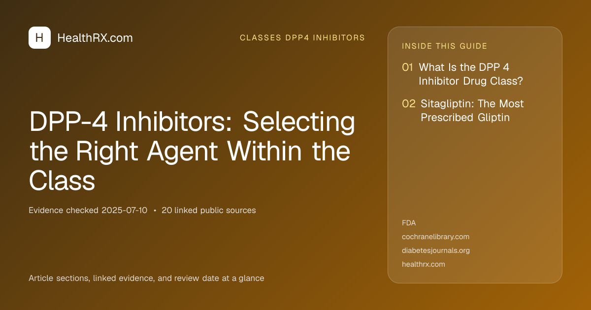 Evidence overview for DPP-4 Inhibitors: Selecting the Right Agent Within the Class