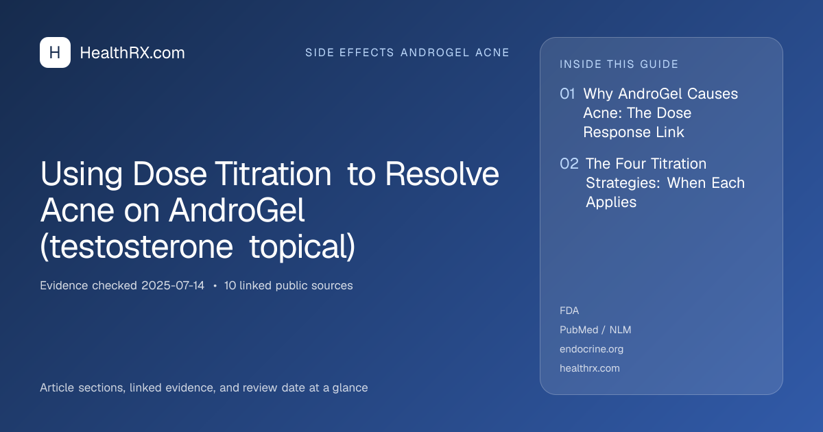 Evidence overview for Using Dose Titration to Resolve Acne on AndroGel (testosterone topical)