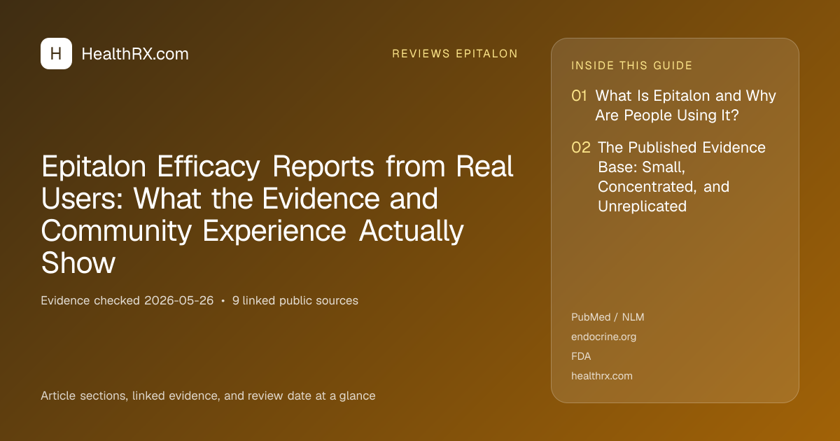 Evidence overview for Epitalon Efficacy Reports from Real Users: What the Evidence and Community Experience Actually Show