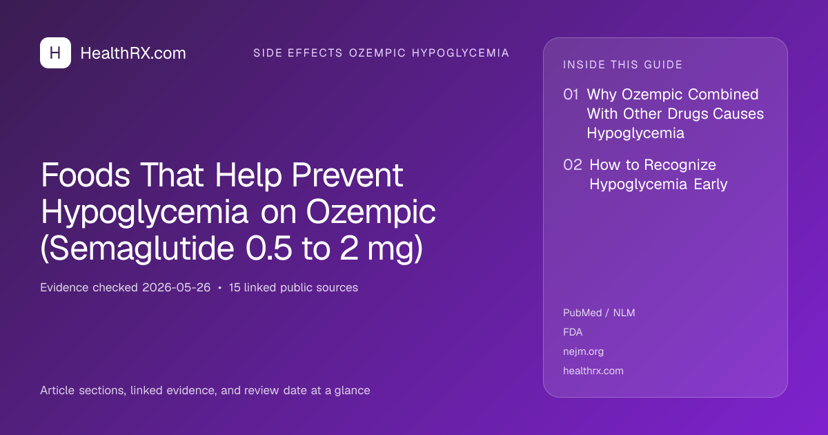 Evidence overview for Foods That Help Prevent Hypoglycemia on Ozempic (Semaglutide 0.5 to 2 mg)
