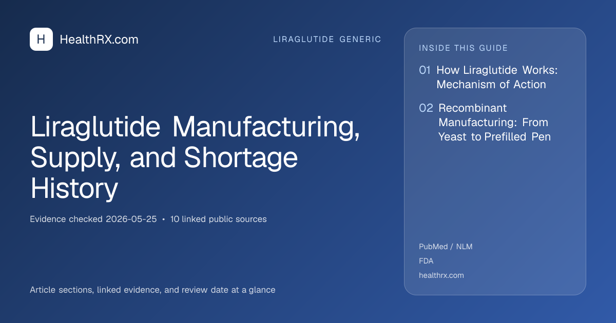 Evidence overview for Liraglutide Manufacturing, Supply, and Shortage History